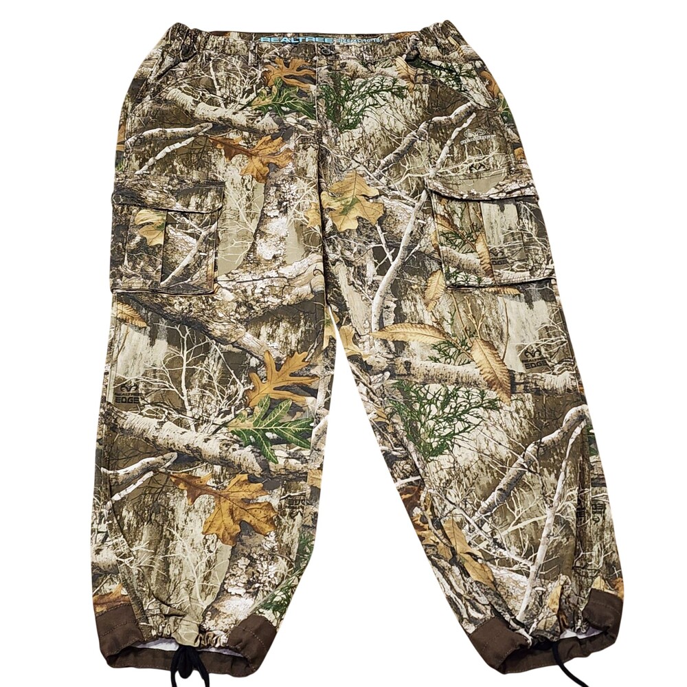 Realtree Cargo Pants Boys XL 16-18 Multicolor Camo Hunting Hiking Relaxed Fit